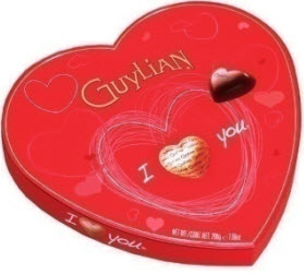 Chocolate Guylian Praline hearts 125g