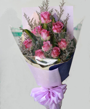 Bó hoa hồng tím nồng nàn ht167