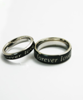 Nhẫn đôi hợp kim Love is Forever TS229
